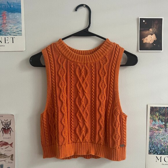 Orange Sweater Vest - Picture 1 of 4